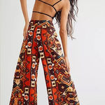 Free People  Menocra Cropped Printed Pants Size 2 Photo 0