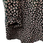 Loft Multicolored Mini Floral Geometric Print Blouse Long Sleeve Size Medium Photo 5