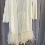 Ivory Satin Bridal Robe White Size XS Photo 1