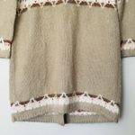 Free People  Frosted Fairisle Cardigan in Natural Combo Mohair Wool Blend Large Photo 13