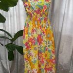 Tracy Feith For Target sz 7 Ruffle Floral Boho Maxi Dress Multicolor Pink Photo 0