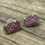 Kendra Scott  Stud Earrings Fushia Drusy Photo 0