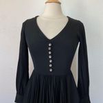 STJ by Marshall Klugman Vintage Mod 60s Black Long Sleeve Pleated Dress Photo 2