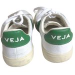 VEJA  Canvas Sneakers White Green Size 6 Photo 5