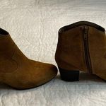 Antonio Melani Thia Women's Suede Leather Ankle Boots w/zip Chestnut Photo 2