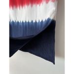 Lauren Ralph Lauren Red White & Blue Jersey Knit Pull On Casual Midi Skirt Small Photo 3