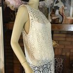 Alice + Olivia  OFF WHITE CROCHET LACE "GRETCHEN" MAXI TUNIC AND CAMI (M) Photo 6