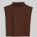 Madewell NWT  Funnelneck Cropped Muscle Tee In Brown Size XS Photo 0