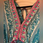 Boho Kaftan style silk dress 🩷🩵💜❤️ Purple Size L Photo 4