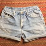 VINTAGE WRANGLER LIGHT WASH WESTERN DENIM CUT OFF BOYFRIEND SHORTS Blue Size 32 Photo 0