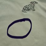 Green Cotton Long Sleeved Ruffle Trim Dalmatian Shirt Medium White Photo 8