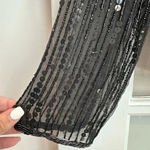 Laurence Kazar Vintage  100% Silk Black Beaded Sequins Evening Blouse Size Medium Photo 11