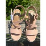 Catherine Malandrino  Estaria Wedge Strappy Sandal Nude Vegan Sz 9 NIB Photo 5