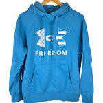 Under Armour  Freedom Hoodie Sweatshirt Pullover Blue USA Stars Stripes Large EUC Photo 0
