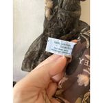 Laura Ashley Vintage 90s  Brown Floral Paisley Silk Scarf Photo 3