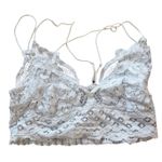 Free People  Adela White Lace Bralette Crop Top Adjustable Straps Boho Festival L Photo 0