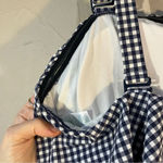 Kona Sol one piece swimsuit gingham plaid ruffle preppy classic removeable straps beach Photo 8