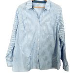 Croft & Barrow 💥 Blue & White Striped Button-Down Top Photo 1