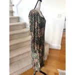 Dress Forum Black Ditsy Floral Milkmaid Blouson Midi Dress Boho Whimsygoth Photo 1