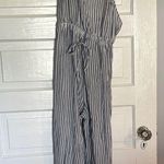 Roxy Striped Jumpsuit Overalls with Adjustable Straps Photo 0