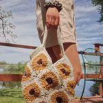 Sunflower Crochet Bag Handmade Photo 0