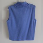 St. John Sport Knit Blue Tank Top with Scarf/Collar Size L Photo 4