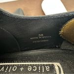 Alice + Olivia Gia Leather Suede Black Oxford Loafers Womens EU 38/ US 7.5 Black Photo 8