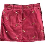 J.Crew NWT NEW Pink Cotton Corduroy Mini Skirt Embroidered Preppy Boat Shoes Photo 1