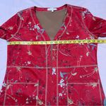 Solitaire Floral Print Faux Suede Cropped Flare Sleeve Long Line Kimono Jacket Photo 12