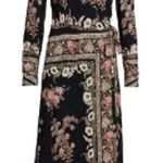 Etro Floral Paisley Print Wraparound Midi Dress Size 6‎ Photo 0