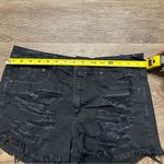 American Eagle  Vintage Hi-Rise Festival Distressed Black Denim Shorts. Size 10 Photo 5