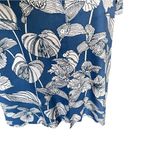 Utsa By Westside Blue Tan Floral Button Front Shirt Dress Women's Medium Brown Photo 2