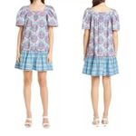 Cara Cara || Janie Dress in Palm Medallion Teal Small Blue Photo 1