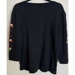 CB Causal Womens Large Christmas Holiday Reindeer Embroidered‎ Top Shirt Party Photo 1