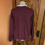 Vintage Teddy Bear Graphic Collared Sweatshirt Burgundy Cottagecore Top Photo 11