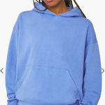 We Wore What  Oversized Hoodie Sweatshirt Womens XL Powder Blue Photo 0