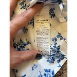 SheIn  Curve White Blue Shabby Chic Floral Flower Casual Button Up Shirt 3XL Plus Photo 5