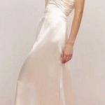 Reformation π Veria Halter Silk Maxi Dress in Ivory Sz 0 Photo 0
