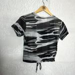 American Vintage US Vintage Camo Short Sleeve Tie Top Photo 4