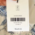 Reformation 🆕  Pernille Floral Print Silk Maxi Dress Lupine Blue Sz S Photo 6