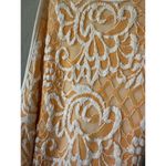 Honey and Rosie Dress Womens 15 Orange White Lace Spaghetti Straps Summer Party Photo 2