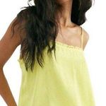 Free People Beyond Me Lace Cami in Electric Lemon Yellow Size S NWT Photo 0