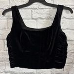 House of Harlow  1960 Black Velvet Corset Crop Blouse Womens Size Small Photo 0