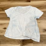 Six/Fifty White and Blue Knot Tie Dye Tee Shirt Women’s Small White Photo 0