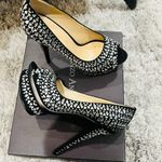 Enzo Angiolini  Rhinestone Black Platform Heels Photo 1