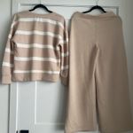 Cable & Gauge NWT Pullover Striped & Wide Leg Athleisure Lounge Jogger Set Photo 7
