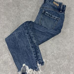 BLANK NYC  Womens Madison Distressed Crop Straight Leg‎ Jeans Size 25 Medium Blue Photo 0