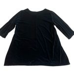 Bryn Walker  Velour Black Pullover Tunic Top Blouse Long Length Size Medium Women Photo 4