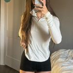 Lululemon Women's White and Grey Top Photo 0