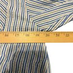 Democracy  Three Quarter Tucked Sleeve Button Down Spliced Stripe Woven Shirt Photo 3